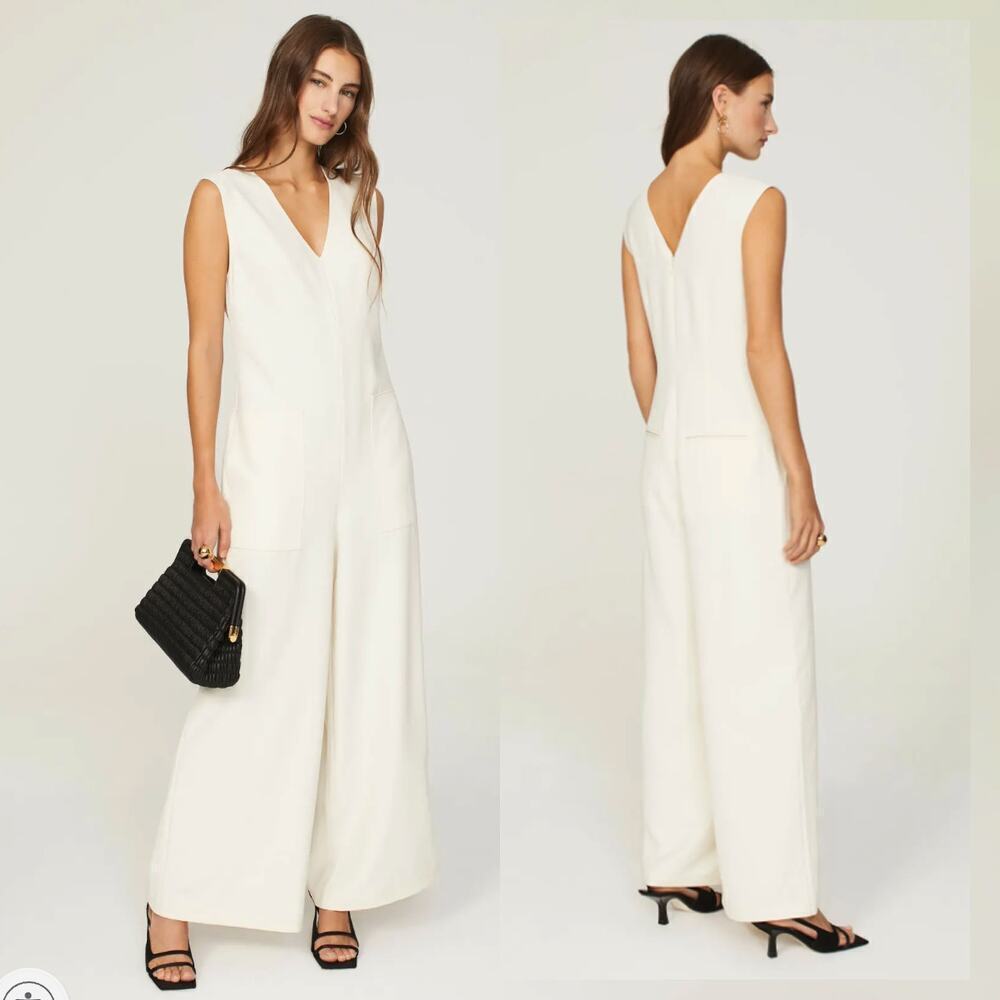 Marina Moscone Collective V-Neck Jumpsuit - Size 0